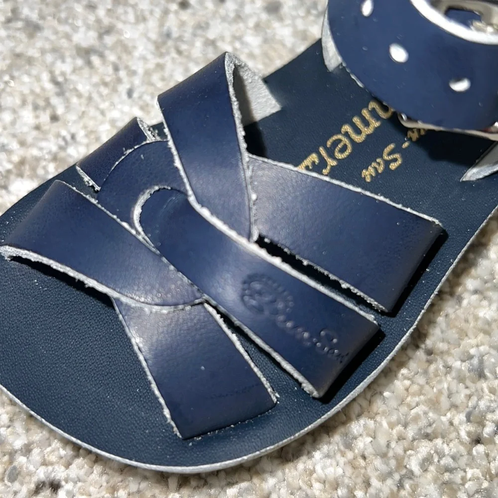 AUTH NIB SALT WATER SANDAL by Hoy Shoes Swimmer Toddler Infant NAVY